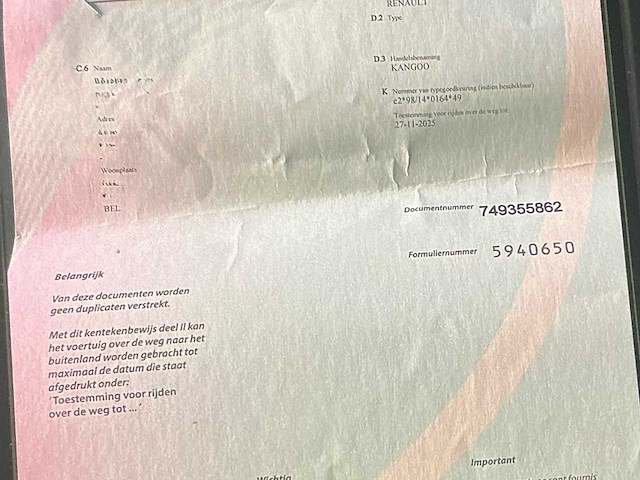Renault - 2006 - kangoo - lichte bestelwagen - personenauto - afbeelding 13 van  20