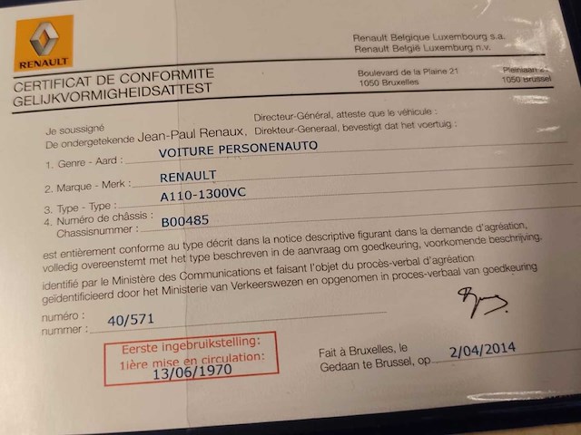 Renault alpine a110-1300 vc coupé oldtimer - afbeelding 24 van  30