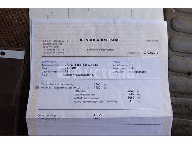 Renault kangoo 1,5 dci 80 bestelwagen (2015-120,088 km) - afbeelding 37 van  37