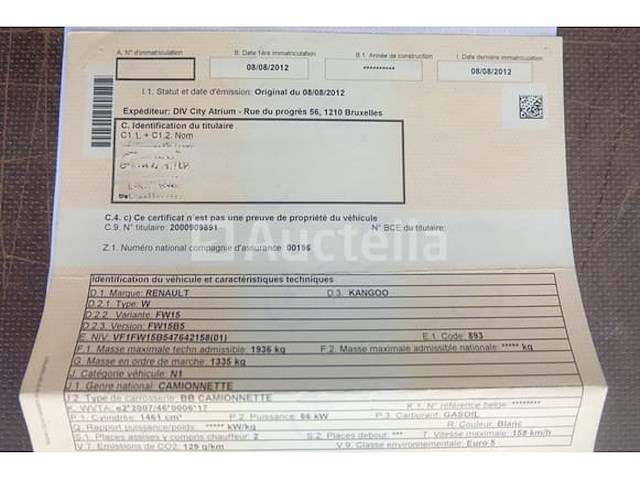 Renault kangoo 1,5 dci 80 utility bus (2012-116,225 km) - afbeelding 48 van  50