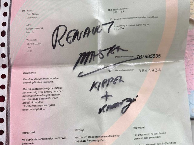 Renault kipper met kraan master bedrijfswagen - afbeelding 15 van  16