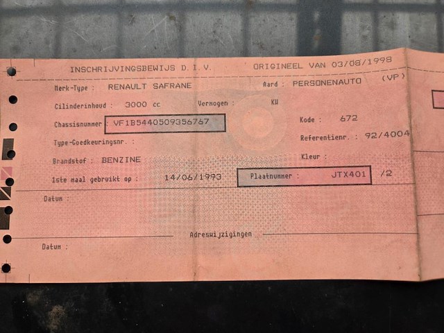 Renault safrane,1993 - afbeelding 10 van  12