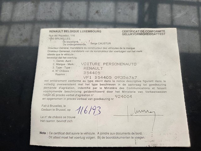 Renault safrane,1993 - afbeelding 11 van  12