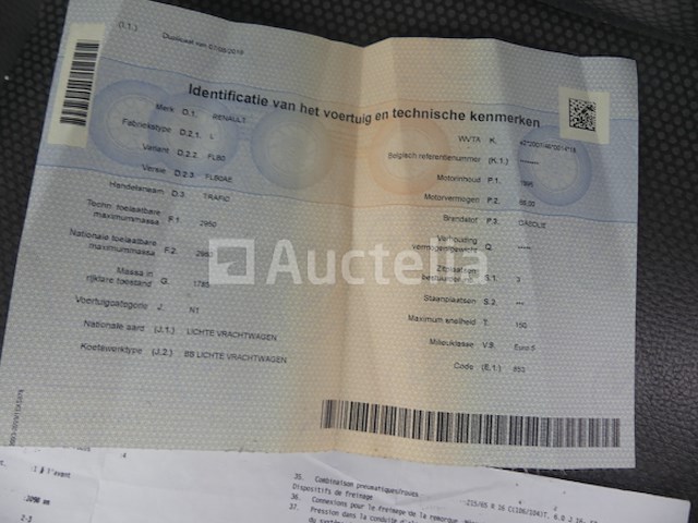 Renault traffic busje (2013-96,649 km)(vin:vf1flboaedy493188) - afbeelding 6 van  34