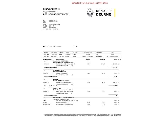 Renault trafic, 2021 - afbeelding 37 van  44