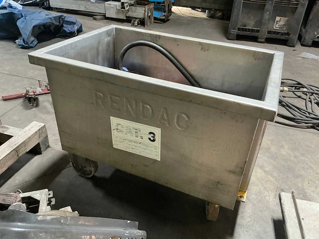 Rendac rvs mobiele container - afbeelding 3 van  7