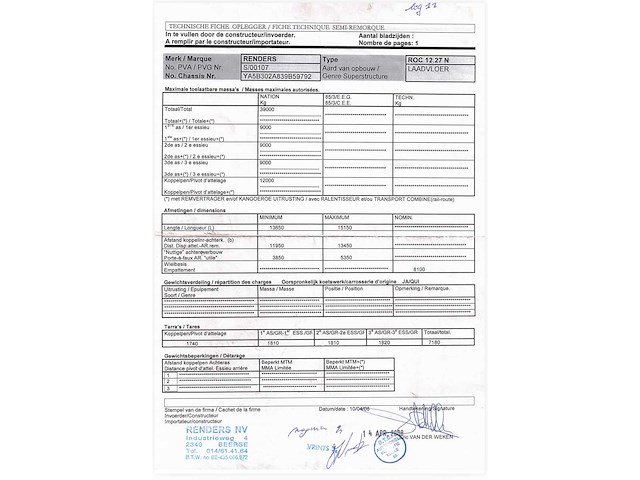 Renders - 2008 - laadvloer - roc12.27n - aanhangwagen - afbeelding 4 van  15