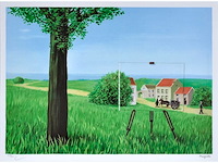 René magritte - la belle captive - litho - afbeelding 2 van  6