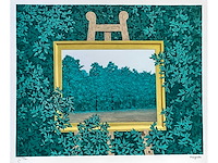 René magritte - la cascade - litho - afbeelding 1 van  7
