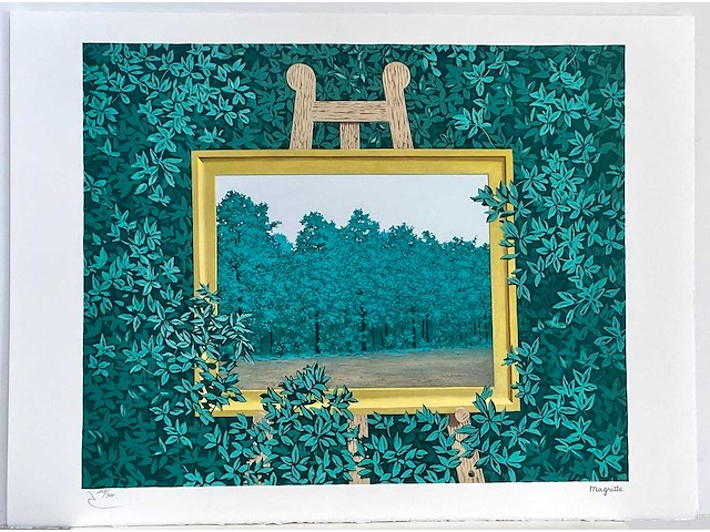 René magritte - la cascade - litho - afbeelding 2 van  7