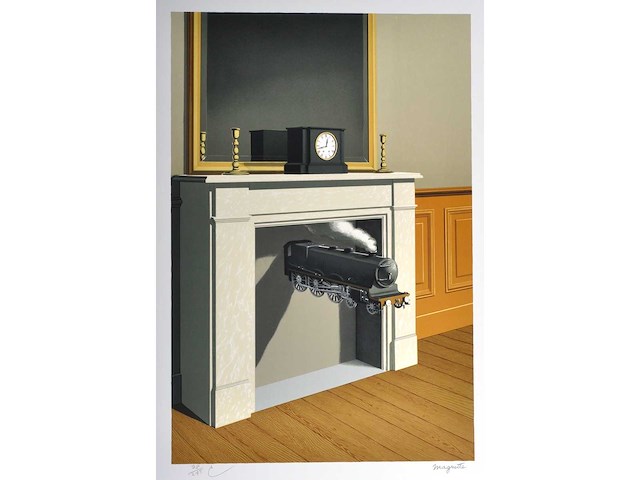 René magritte - la durée poignardée - litho - afbeelding 1 van  7