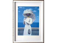 René magritte - la grande guerre - litho - ingelijst - afbeelding 1 van  2