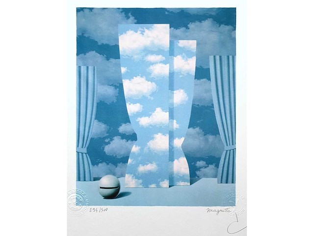 René magritte - la peine perdue - litho - afbeelding 1 van  5