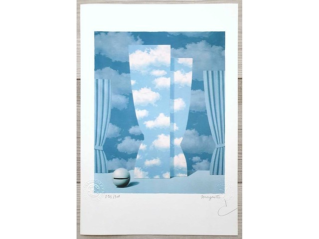 René magritte - la peine perdue - litho - afbeelding 2 van  5