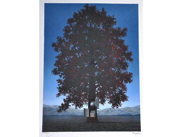 René magritte - la voix du sang - litho - afbeelding 1 van  10