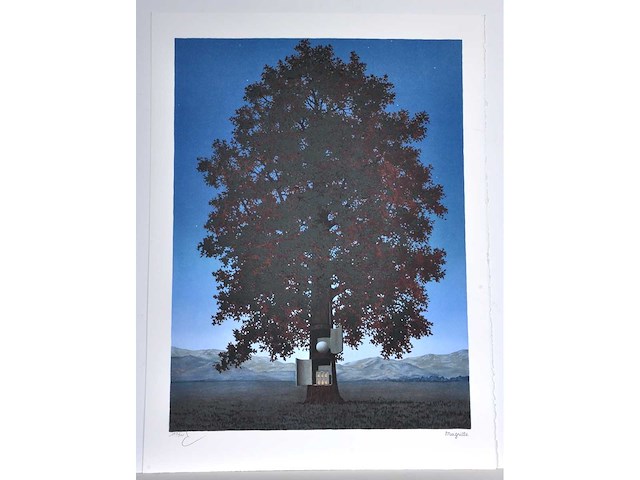 René magritte - la voix du sang - litho - afbeelding 3 van  10