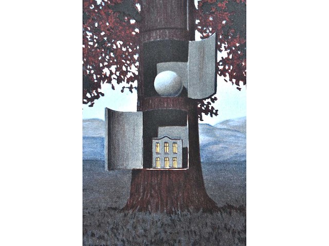 René magritte - la voix du sang - litho - afbeelding 6 van  10