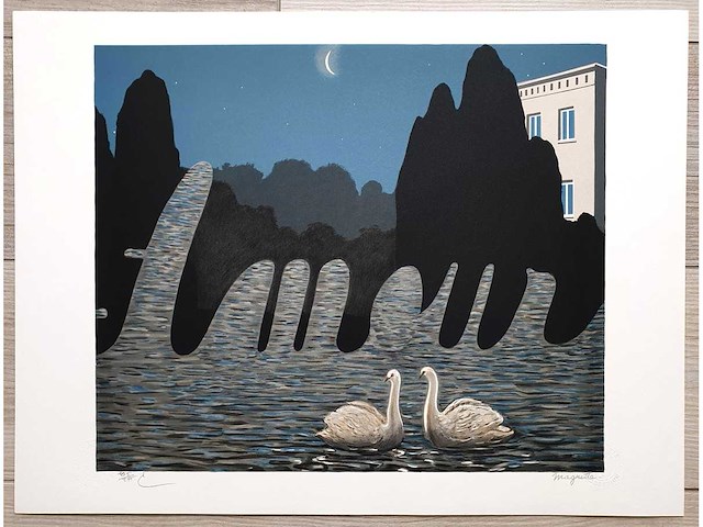 René magritte - l’art de la conversation - litho - afbeelding 2 van  6