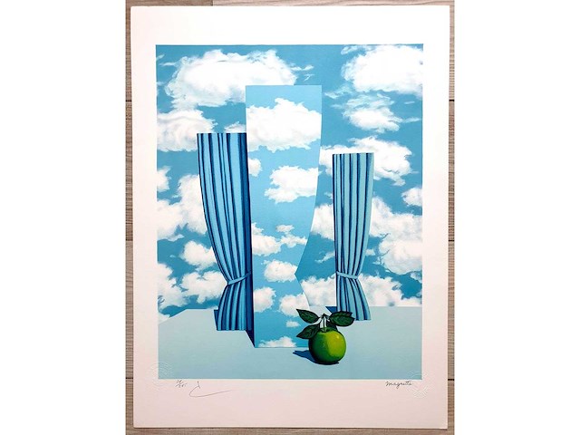 René magritte - le beau monde - litho - afbeelding 1 van  1