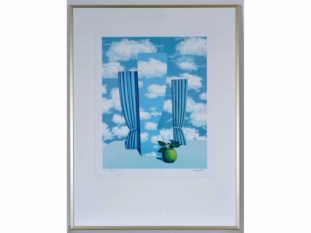 René magritte - le beau monde - litho - afbeelding 1 van  5