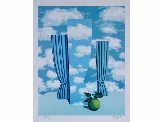 René magritte - le beau monde - litho - afbeelding 2 van  5