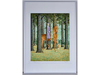 René magritte - le blanc seing - litho - afbeelding 1 van  5