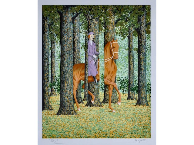 René magritte - le blanc seing - litho - afbeelding 2 van  5