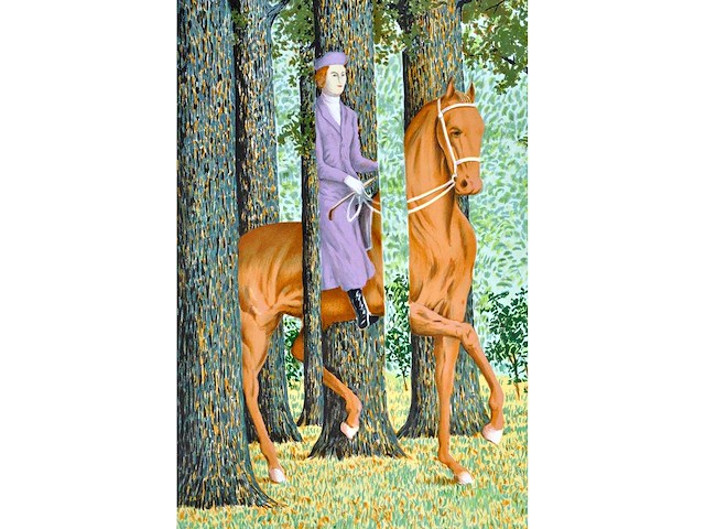 René magritte - le blanc seing - litho - afbeelding 5 van  5