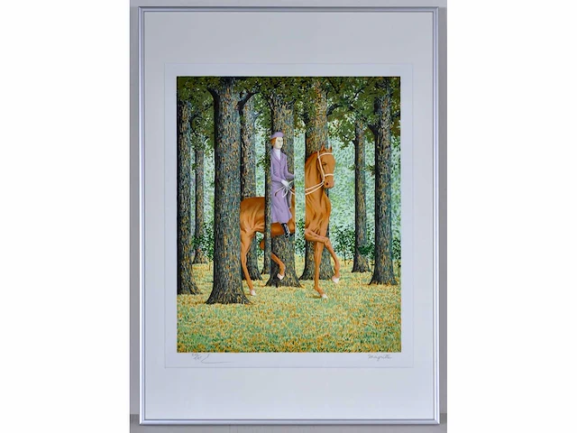 René magritte - le blanc seing - litho - afbeelding 1 van  5
