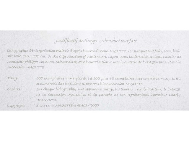 René magritte - le bouquet tout fait - litho - afbeelding 3 van  11