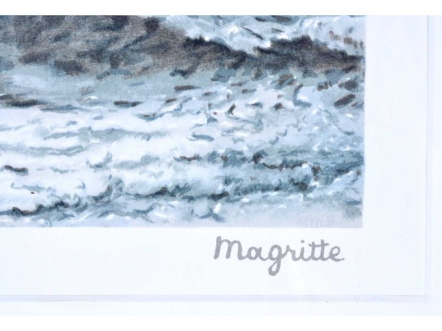 René magritte - le chateau des pyrenées - litho - ingelijst - afbeelding 3 van  5