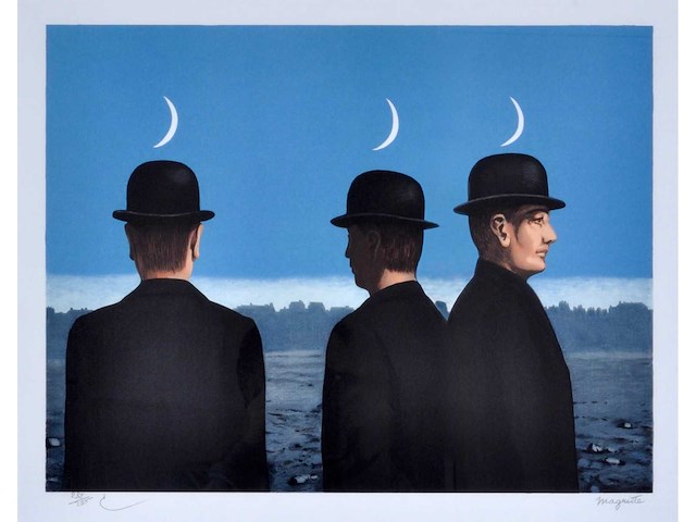 René magritte - le chef d’œuvre ou les mystères de l’horizon - litho - afbeelding 1 van  5