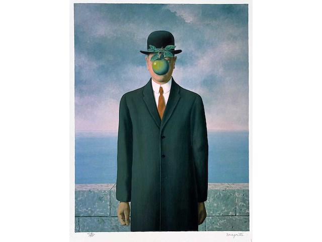 René magritte - le fils de l’homme - litho - afbeelding 4 van  8
