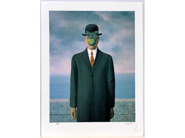 René magritte - le fils de l’homme - litho - afbeelding 5 van  8