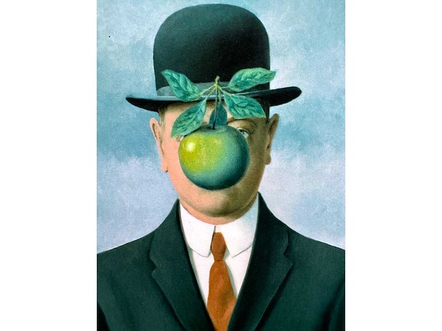 René magritte - le fils de l’homme - litho - afbeelding 3 van  3
