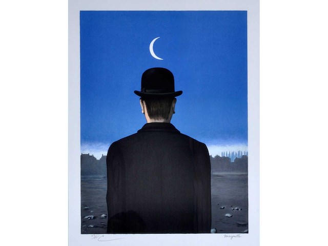René magritte - le maître d’ecole - litho - afbeelding 2 van  4