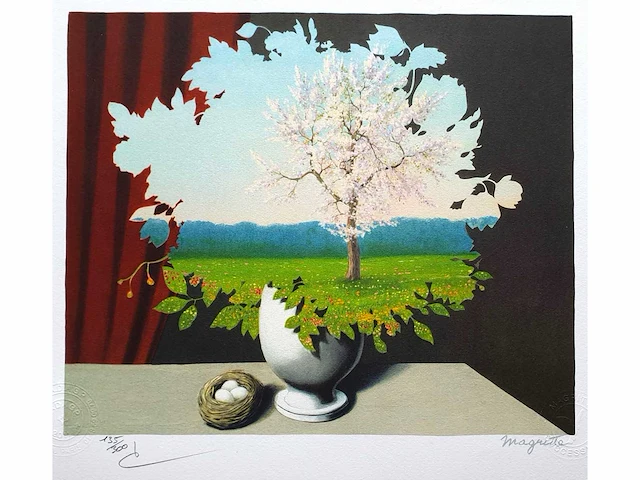 René magritte - le plagiat - litho - afbeelding 3 van  4