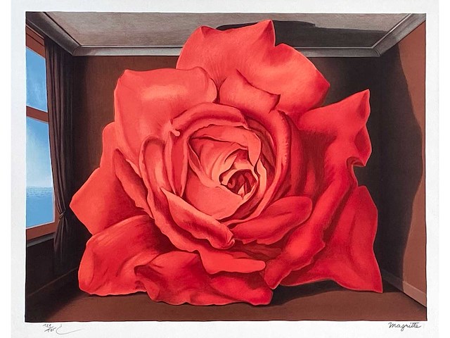 René magritte - le tombeau des lutteurs - litho - afbeelding 1 van  7