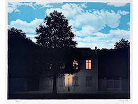 René magritte - l’empire des lumières - litho - afbeelding 1 van  7