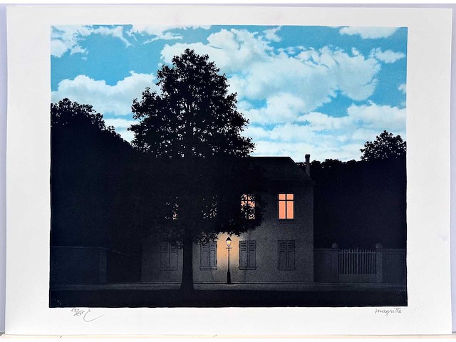 René magritte - l’empire des lumières - litho - afbeelding 2 van  7