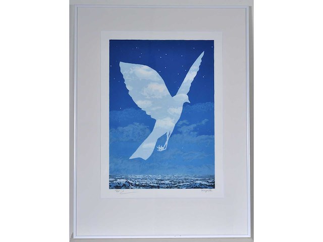 René magritte - l’entrée en scène - litho - afbeelding 1 van  8