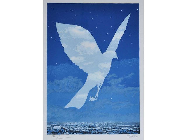 René magritte - l’entrée en scène - litho - afbeelding 2 van  8