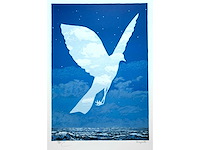 René magritte - l’entrée en scène - litho - afbeelding 1 van  5