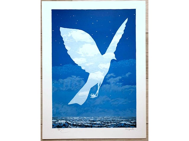 René magritte - l’entrée en scène - litho - afbeelding 2 van  5
