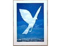 René magritte - l’entrée en scène - litho - afbeelding 2 van  5