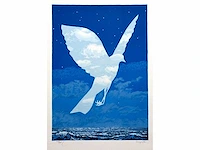 René magritte - l’entrée en scène - litho