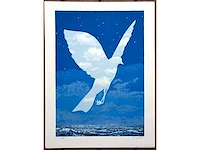 René magritte - l’entrée en scène - litho - afbeelding 2 van  4