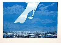 René magritte - l’entrée en scène - litho - afbeelding 3 van  4