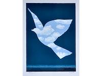René magritte - l’oiseau de ciel - litho - afbeelding 2 van  3