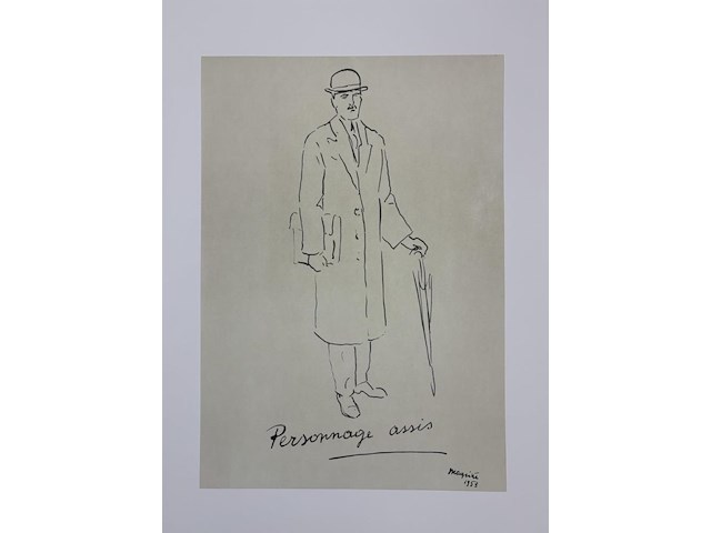 René magritte - personnage assis - afbeelding 1 van  1